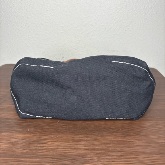 L.L.Bean Boat and Tote Small Black Brown Handles Made in USA - Picture 4 of 6